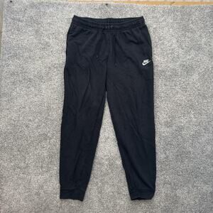 Nike Sweatpants Mens Large Black Joggers Athletic Pants Swoosh Logo Loungewear